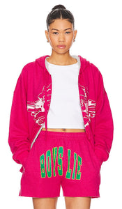 Boys Lie Pucker Up Hoodie in Pink - Sweat à capuche Lie Pucker Up pour garçon en rose - 男孩粉色 Lie Pucker Up 连帽衫 - Lie Pucker Up Kapuzenpullover für Jungen in Rosa - Boys Lie Pucker Up 후디 in 핑크 - Felpa con cappuccio Lie Pucker Up da ragazzo in rosa