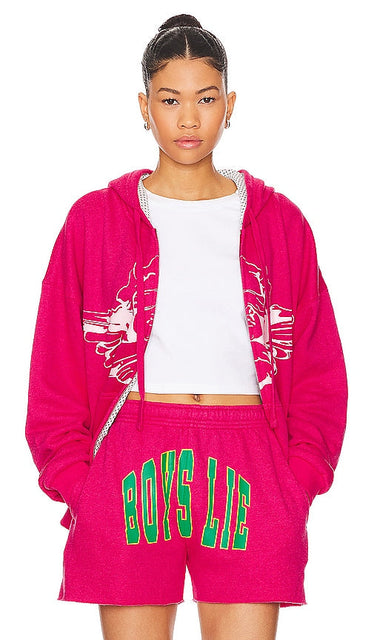 Boys Lie Pucker Up Hoodie in Pink - Sweat à capuche Lie Pucker Up pour garçon en rose - 男孩粉色 Lie Pucker Up 连帽衫 - Lie Pucker Up Kapuzenpullover für Jungen in Rosa - Boys Lie Pucker Up 후디 in 핑크 - Felpa con cappuccio Lie Pucker Up da ragazzo in rosa
