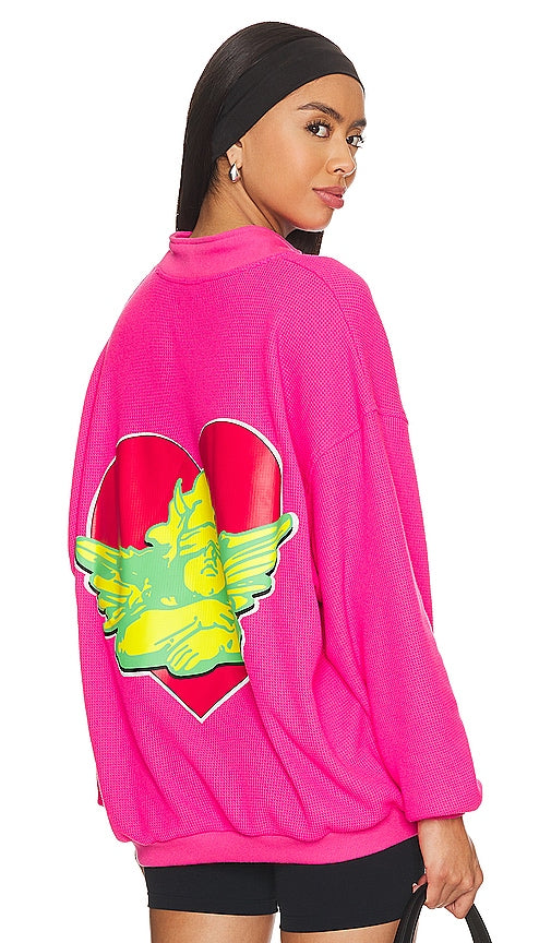 Boys Lie Spunk Thermal Henley Crewneck in Fuchsia - Col rond Henley thermique Lie Spunk pour garçon en fuchsia - Boys Lie Spunk 紫红色保暖亨利圆领毛衣 - Jungen Lie Spunk Thermal Henley Crewneck in Fuchsia - Boys Lie Spunk 써멀 헨리 크루넥 퓨샤 색상 - Girocollo Henley termico Lie Spunk da ragazzo in fucsia