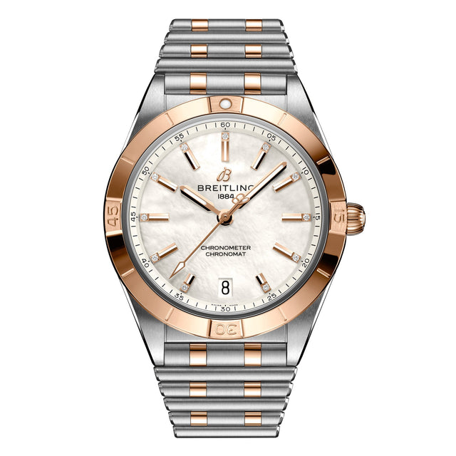 Breitling Chronomat Automatic 36 Mother-of-Pearl Dial and Two-Tone Bracelet Watch 36mm - U10380101A2U1