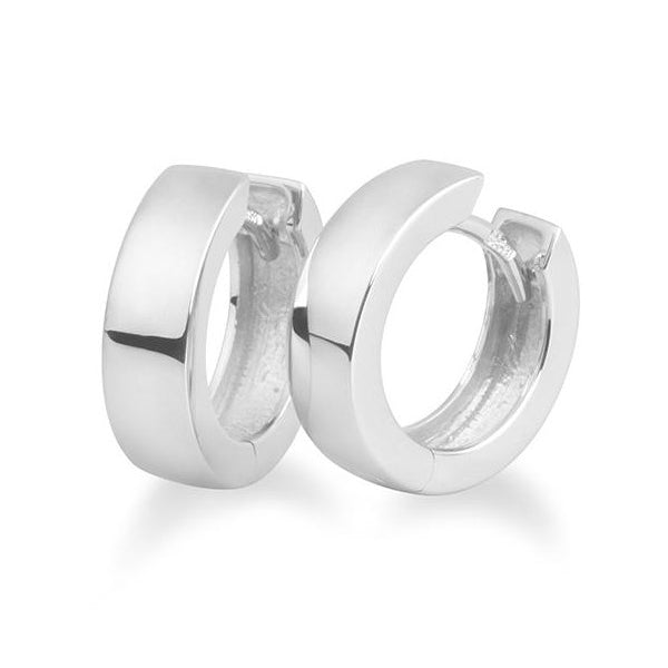 Breuning 15mm Sterling Silver Huggie Hoop Earrings