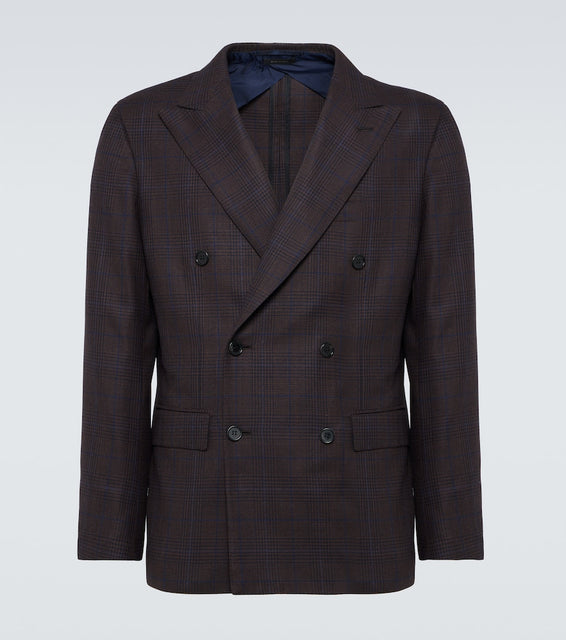 Brioni Prince of Wales checked wool blazer