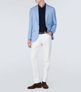 Brioni Silk, cashmere, and linen twill blazer