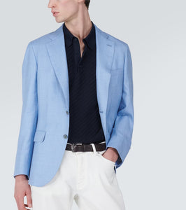 Brioni Silk, cashmere, and linen twill blazer