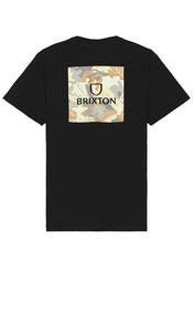 Brixton Alpha Square Tee in Black