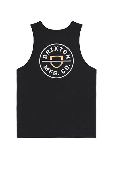 Brixton Crest Tank Top in Black - Débardeur Brixton Crest en Noir - Brixton Crest 黑色背心 - Brixton Wappen-Tanktop in Schwarz - Brixton Crest 탱크탑 - Canotta Brixton Crest in nero