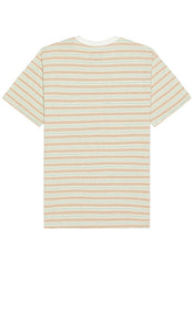 Brixton Hilt Alpha Line Short Sleeve Tee in Tan