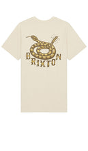 Brixton Homer Short Sleeve Standard Tee in Cream - Brixton Homer - T-shirt standard à manches courtes en crème - Brixton Homer 奶油色短袖标准 T 恤 - Brixton Homer Kurzarm-Standard-T-Shirt in Creme - Brixton Homer 반팔 스탠다드 티셔츠 (크림색) - Maglietta standard a maniche corte Brixton Homer in crema