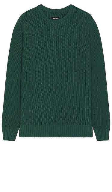 Brixton Jacques Waffle Knit Sweater in Dark Green - Brixton Jacques Pull en tricot gaufré en vert foncé - Brixton Jacques 深绿色华夫格针织毛衣 - Brixton Jacques Waffelstrickpullover in Dunkelgrün - Brixton Jacques 와플 니트 스웨터 - Maglione lavorato a maglia Brixton Jacques Waffle in verde scuro