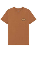 Brixton Parsons Short Sleeve Tailored Tee in Cognac