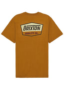 Brixton Regal Short Sleeve Standard Tee in Brown - Brixton Regal - T-shirt standard à manches courtes en marron - Brixton Regal 棕色短袖标准 T 恤 - Brixton Regal Kurzarm-Standard-T-Shirt in Braun - Brixton Regal 반팔 스탠다드 티셔츠 브라운 색상 - Maglietta standard a maniche corte Brixton Regal in marrone