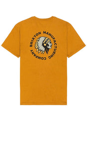 Brixton Rival Stamp Tee in Orange