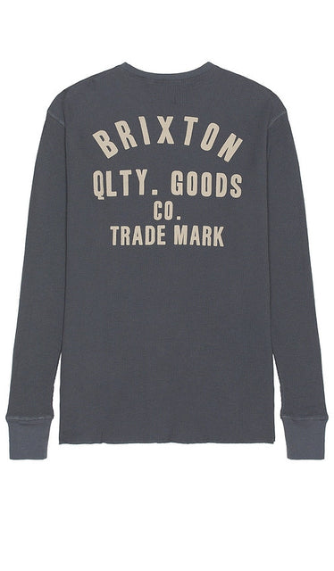 Brixton Woodburn Long Sleeve Thermal in Blue - Brixton Woodburn - Thermique à manches longues - Bleu - Brixton Woodburn 蓝色长袖保暖衣 - Brixton Woodburn Langarm-Thermoshirt in Blau - Brixton Woodburn 긴팔 써멀 블루 색상 - Maglia termica a maniche lunghe Brixton Woodburn in blu