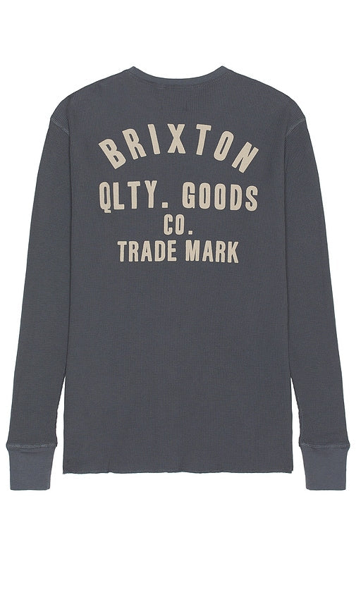 Brixton Woodburn Long Sleeve Thermal in Blue - Brixton Woodburn - Thermique à manches longues - Bleu - Brixton Woodburn 蓝色长袖保暖衣 - Brixton Woodburn Langarm-Thermoshirt in Blau - Brixton Woodburn 긴팔 써멀 블루 색상 - Maglia termica a maniche lunghe Brixton Woodburn in blu