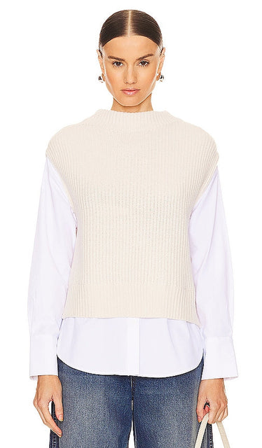 Brochu Walker Joni Layered Looker in Cream - Brochu Walker Joni Looker superposé en crème - Brochu Walker Joni 奶油色分层造型 - Brochu Walker Joni Layered Looker in Creme - Brochu Walker 조니 레이어드 루커 크림 색상 - Brochu Walker Joni Looker a strati in crema