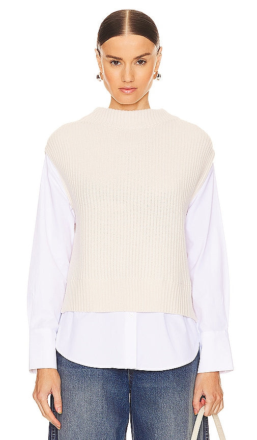Brochu Walker Joni Layered Looker in Cream - Brochu Walker Joni Looker superposé en crème - Brochu Walker Joni 奶油色分层造型 - Brochu Walker Joni Layered Looker in Creme - Brochu Walker 조니 레이어드 루커 크림 색상 - Brochu Walker Joni Looker a strati in crema