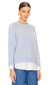 Brochu Walker Knit Sweatshirt Looker in Baby Blue