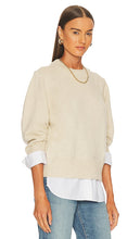 Brochu Walker Raya Ruched Crew Looker in Cream