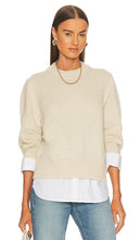 Brochu Walker Raya Ruched Crew Looker in Cream - Brochu Walker Raya - Looker ras du cou froncé en crème - Brochu Walker Raya 奶油色褶饰圆领风衣 - Brochu Walker Raya Ruched Crew Looker in Creme - Brochu Walker 라야 루치드 크루 루커 크림색 - Brochu Walker Raya Crew Looker increspato in crema
