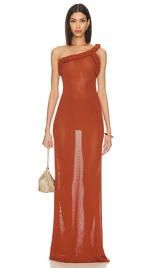 Bronx and Banco Dalia Gown in Metallic Copper