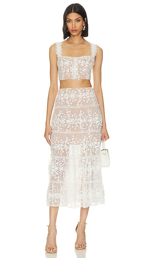 Bronx and Banco Megan Two Piece Set in White - Ensemble deux pièces Bronx et Banco Megan en blanc - Bronx 和 Banco Megan 白色两件套 - Bronx und Banco Megan Zweiteiliges Set in Weiß - Bronx and Banco Megan 투피스 세트 화이트 색상 - Set da due pezzi Bronx e Banco Megan in bianco
