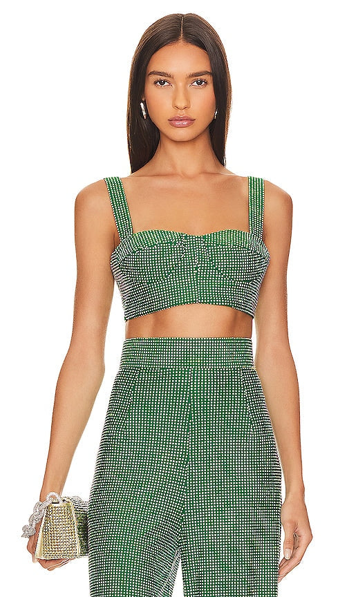Bronx and Banco X Revolve Capri Diamond Bustier in Green - Bronx and Banco X Revolve Capri - Bustier à diamants - Vert - Bronx and Banco X Revolve Capri Diamond 绿色紧身胸衣 - Bronx und Banco X Revolve Capri Diamond Bustier in Grün - Bronx와 Banco X Revolve Capri Diamond Bustier 그린 색상 - Bronx e Banco X Revolve Capri Diamond Bustier in verde