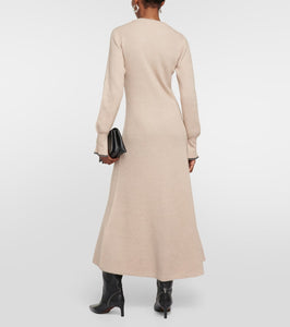 Brunello Cucinelli Alpaca and cotton-blend midi dress