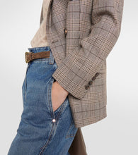 Brunello Cucinelli Checked wool and cotton-blend blazer