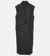 Brunello Cucinelli Checked wool-blend coat - Brunello Cucinelli 格纹羊毛混纺大衣