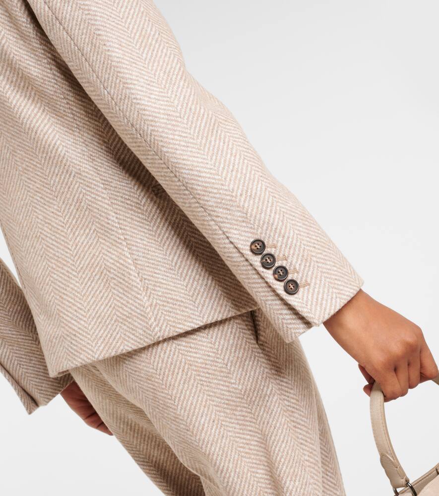 Brunello Cucinelli Chevron wool-blend blazer