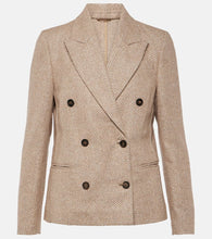 Brunello Cucinelli Chevron wool-blend blazer