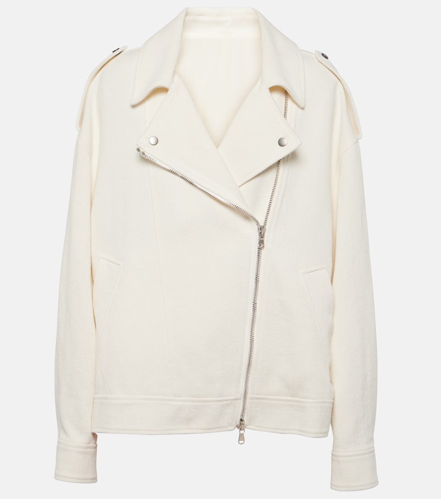 Brunello Cucinelli Cotton and linen biker jacket