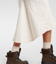 Brunello Cucinelli Cotton and linen midi skirt