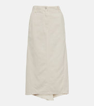 Brunello Cucinelli Cotton and linen midi skirt - Brunello Cucinelli 棉麻中长半身裙