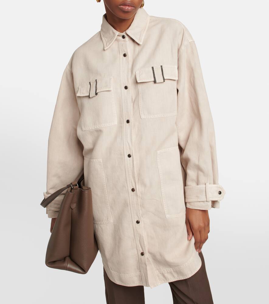 Brunello Cucinelli Cotton and linen overshirt