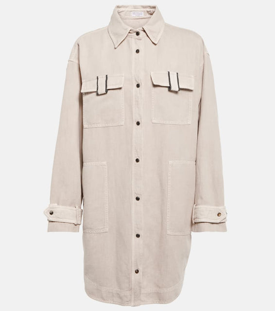 Brunello Cucinelli Cotton and linen overshirt