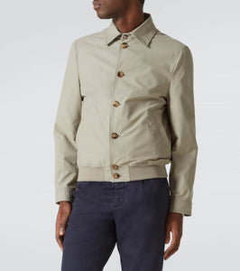 Brunello Cucinelli Cotton-blend bomber jacket