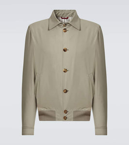 Brunello Cucinelli Cotton-blend bomber jacket