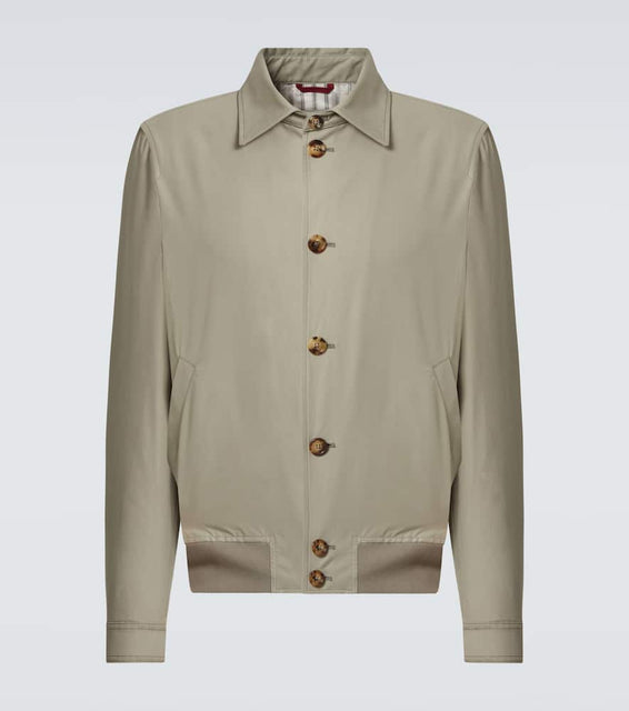 Brunello Cucinelli Cotton-blend bomber jacket