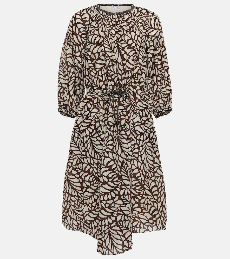 Brunello Cucinelli Cotton-blend minidress. Brunello Cucinelli 棉混纺迷你连衣裙