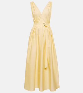 Brunello Cucinelli Cotton-blend poplin midi dress