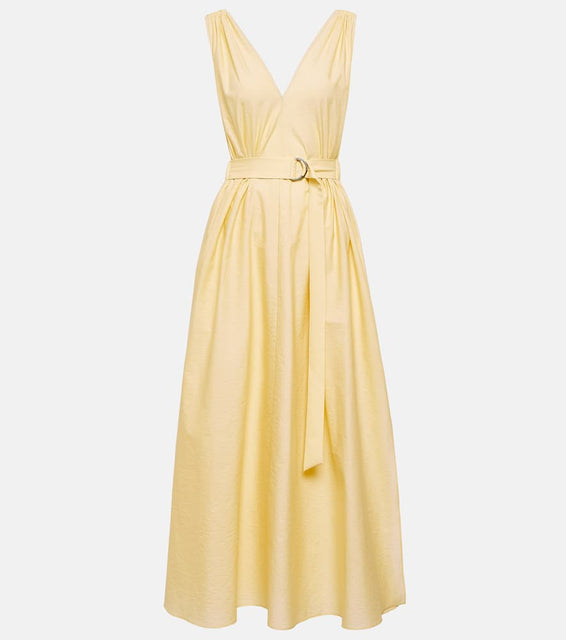 Brunello Cucinelli Cotton-blend poplin midi dress