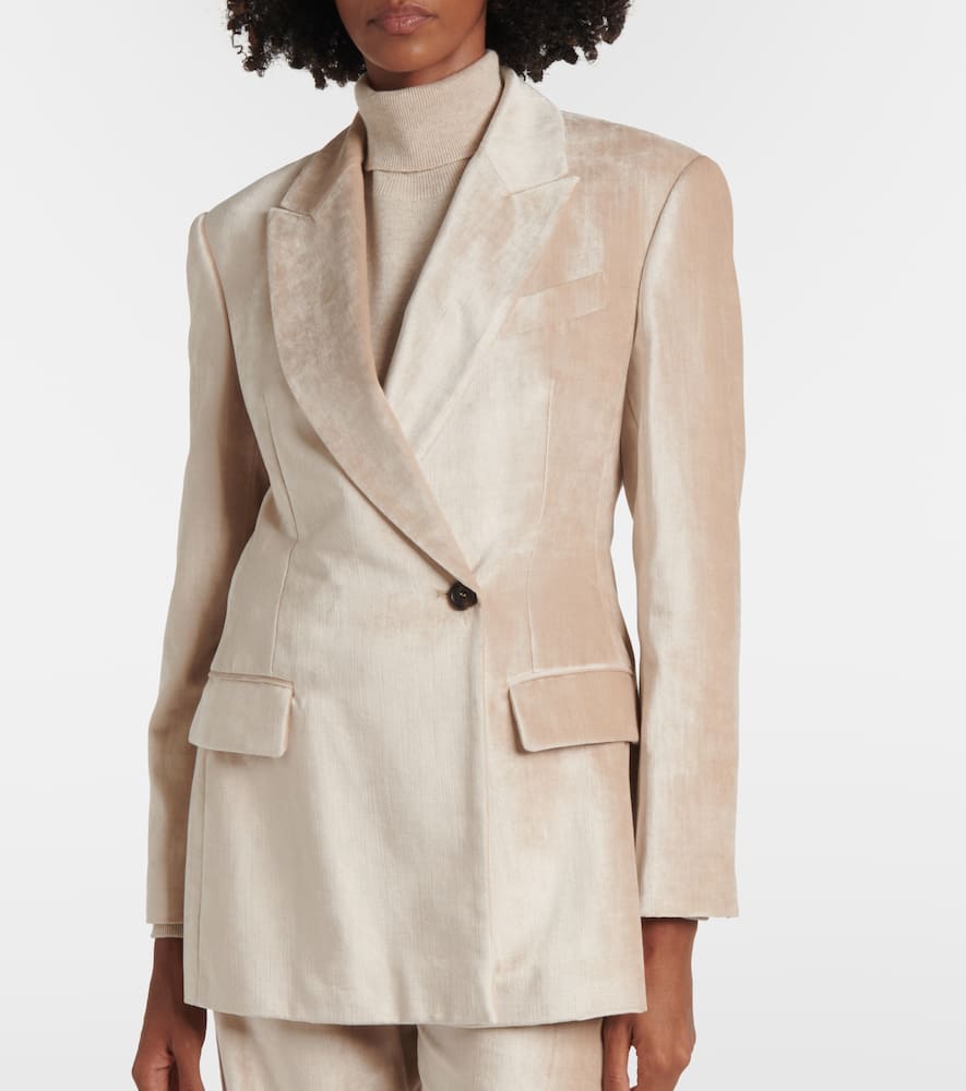 Brunello Cucinelli Cotton-blend velvet blazer