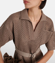 Brunello Cucinelli Cotton mesh polo dress