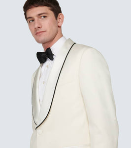 Brunello Cucinelli D√É¬©lav√É¬© silk twill tuxedo jacket