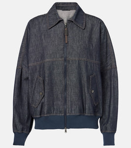 Brunello Cucinelli Denim bomber jacket