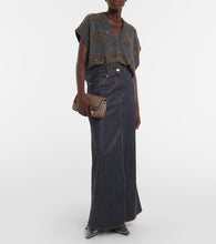 Brunello Cucinelli Denim maxi skirt