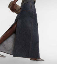 Brunello Cucinelli Denim maxi skirt