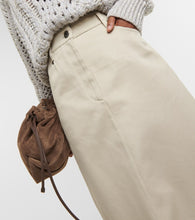 Brunello Cucinelli Denim midi skirt
