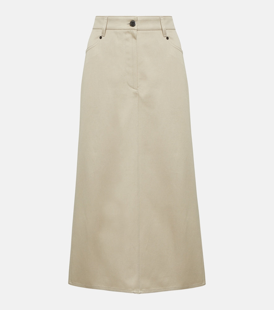 Brunello Cucinelli Denim midi skirt - Brunello Cucinelli 牛仔中长半身裙